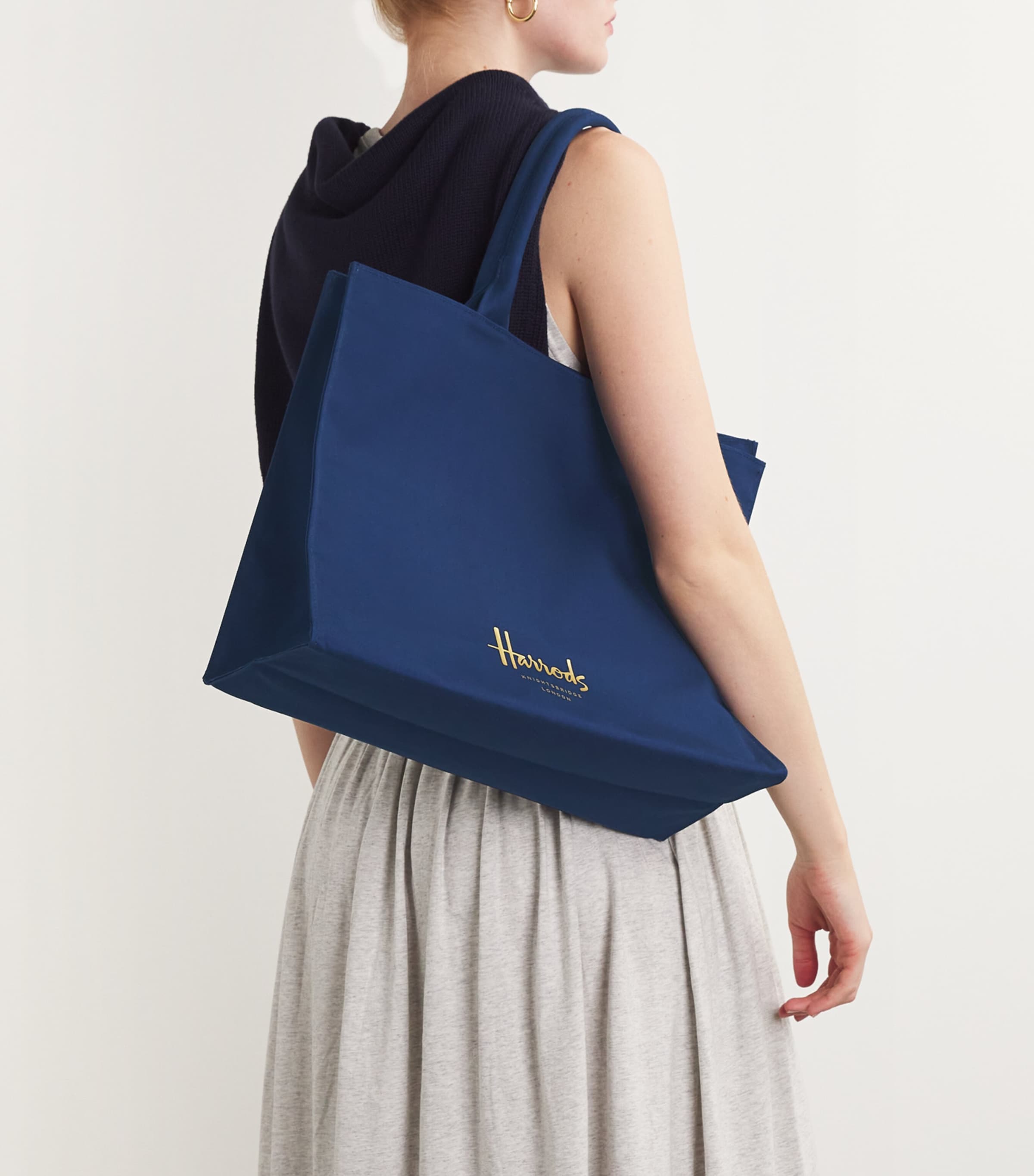 Large Cotton Logo Tote Bag