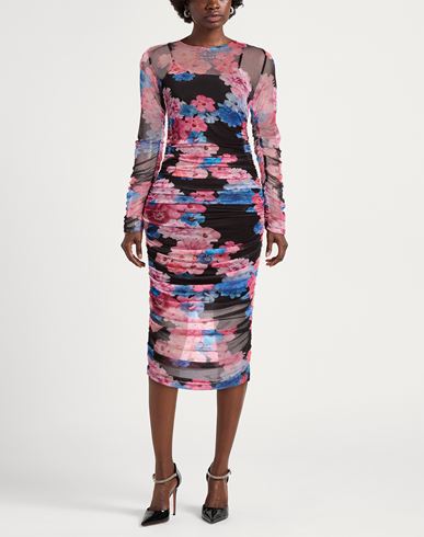 Woman Midi dress Pink Size 10 Polyester, Elastane