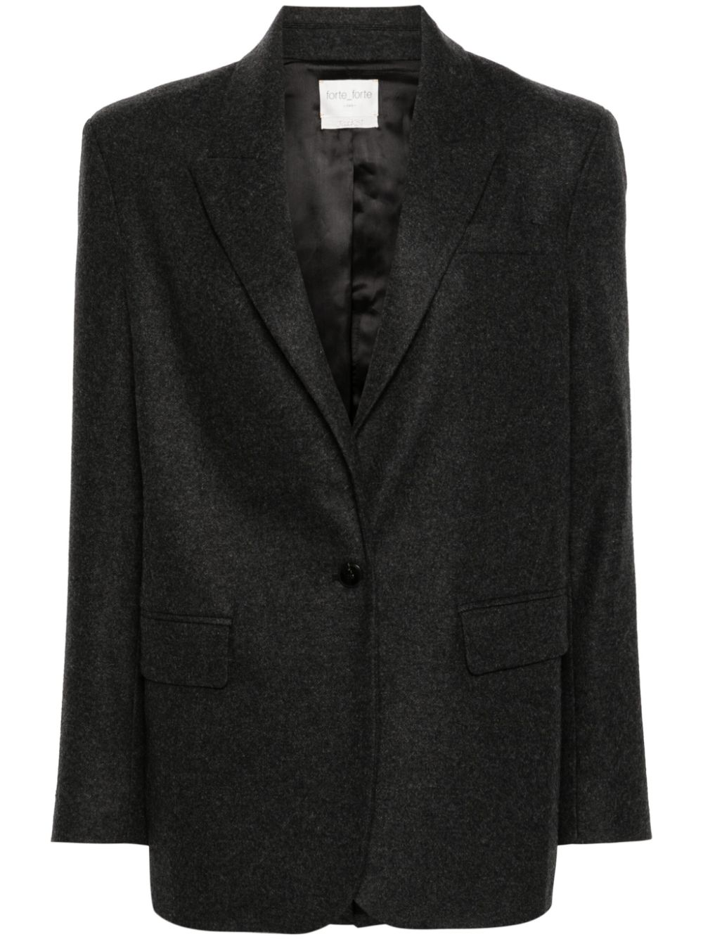 Mélange single-breasted blazer - Grey