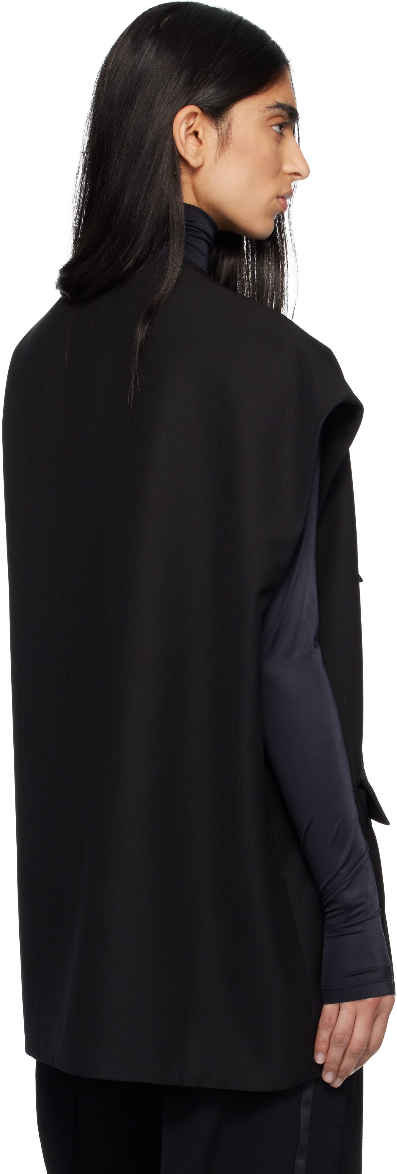 Black Utilitary Tailoring Vest
