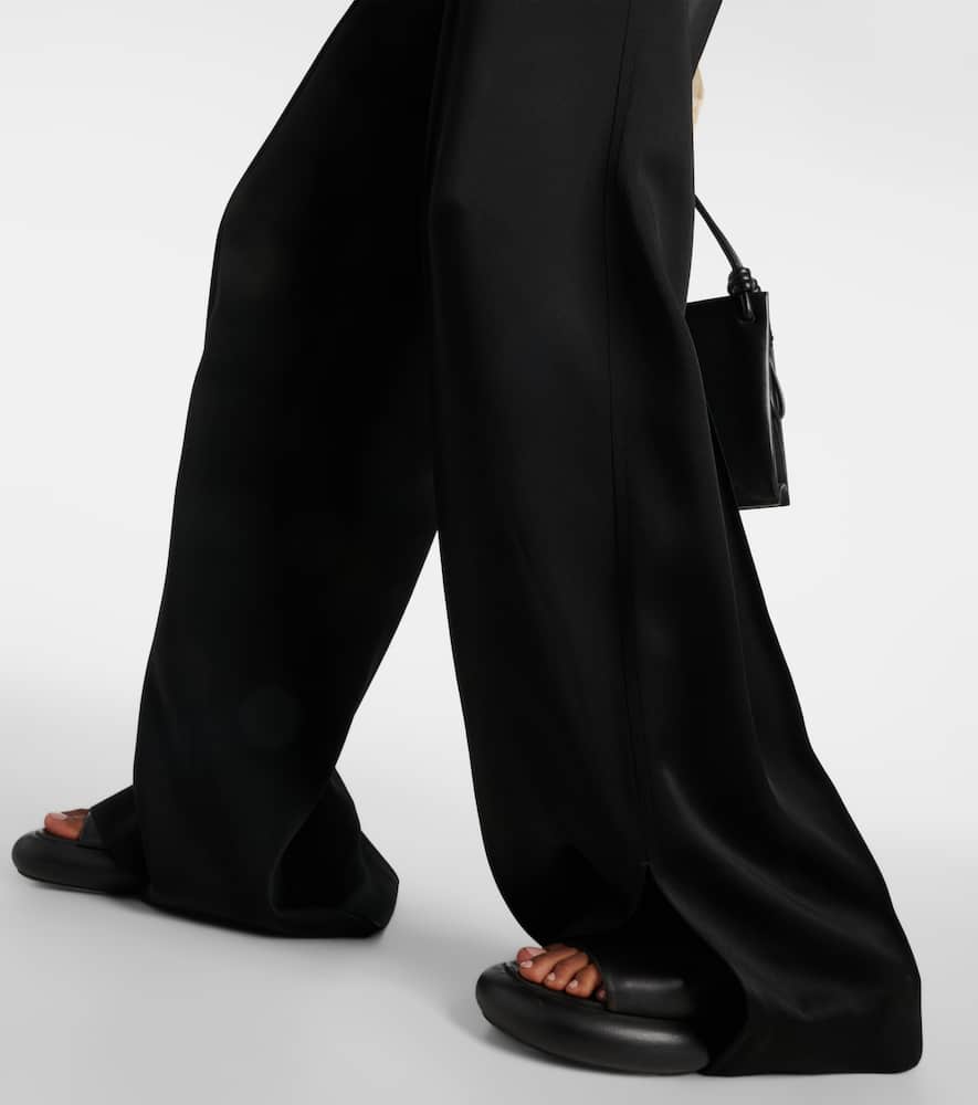 Satin wide-leg pants