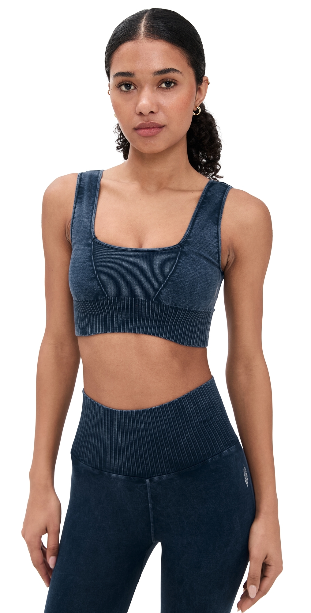 Square Neck Good Karma Bra Navy S