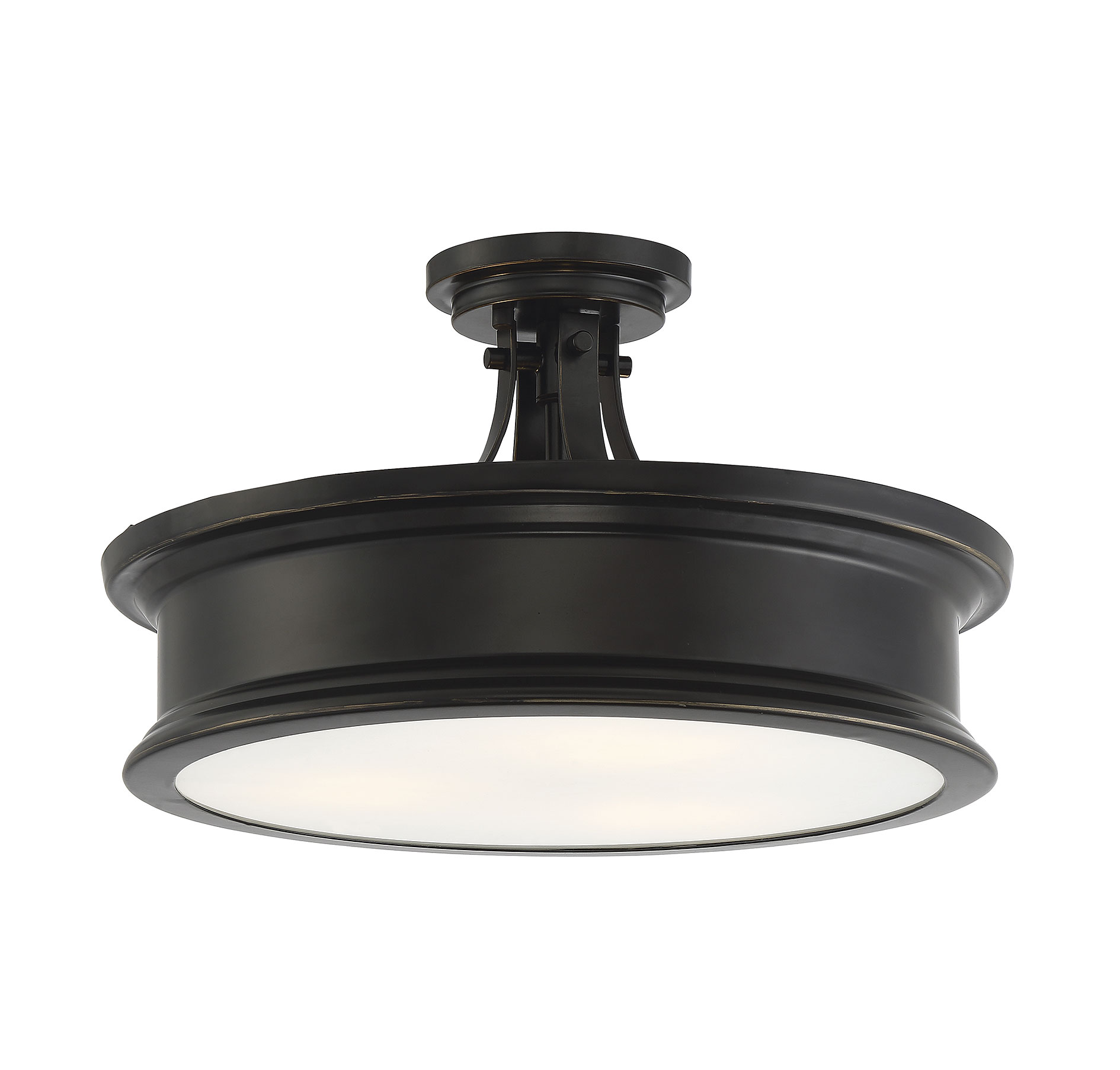 Savoy House Watkins 3-Light Semi Flush Ceiling Light in Classic Bronze