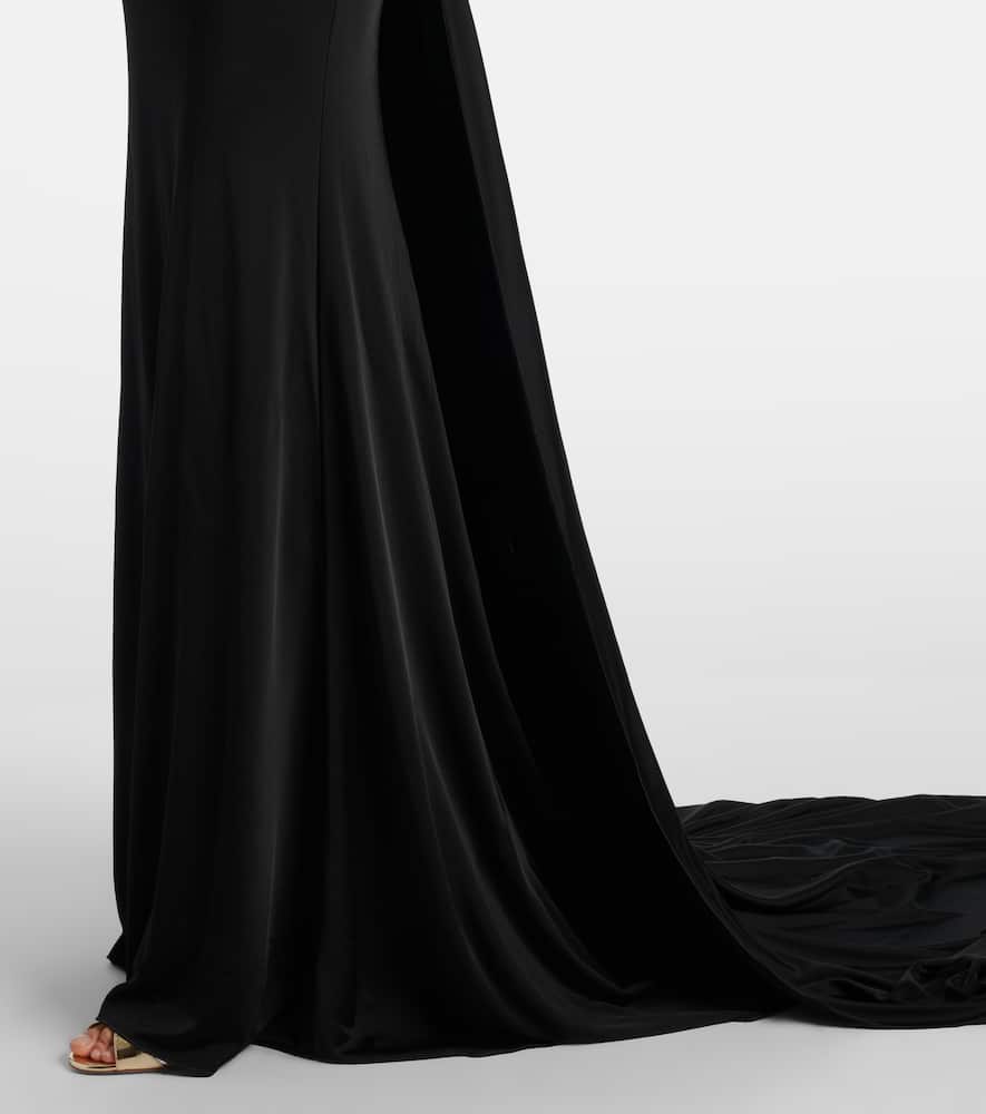 Gathered jersey gown