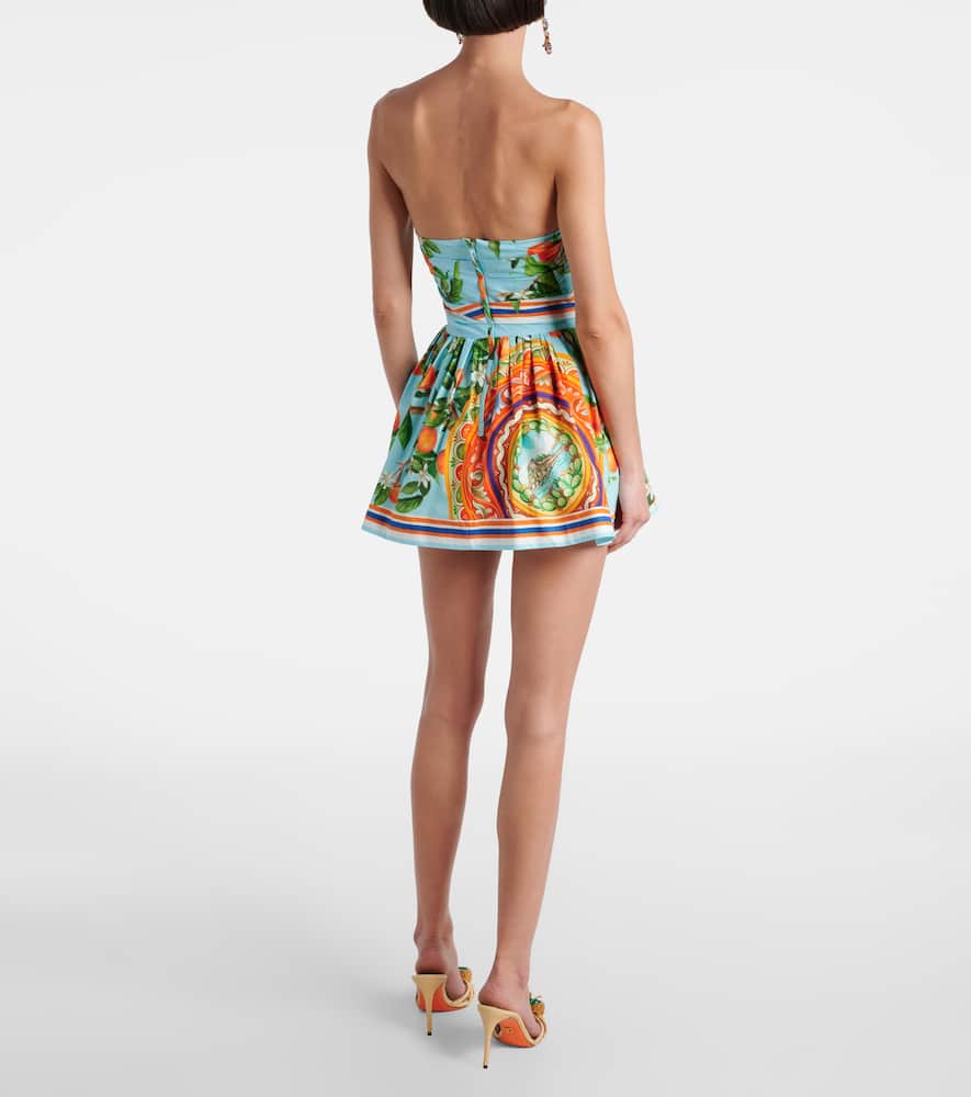 Printed cotton romper