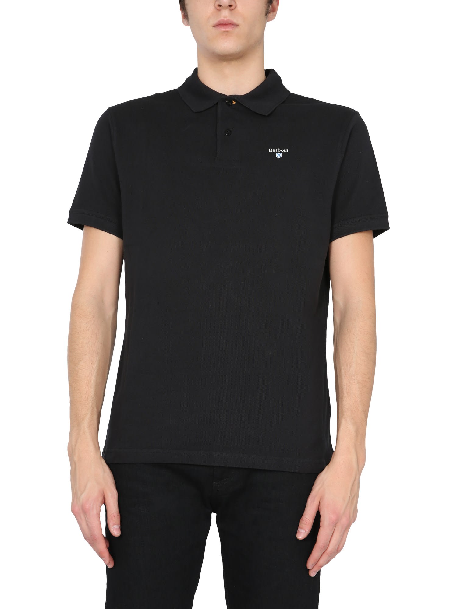 Logo embroidered polo shirt