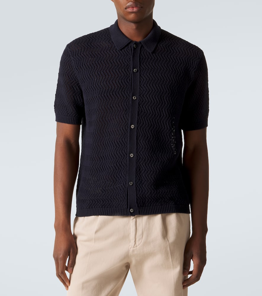 Chevron cotton polo shirt
