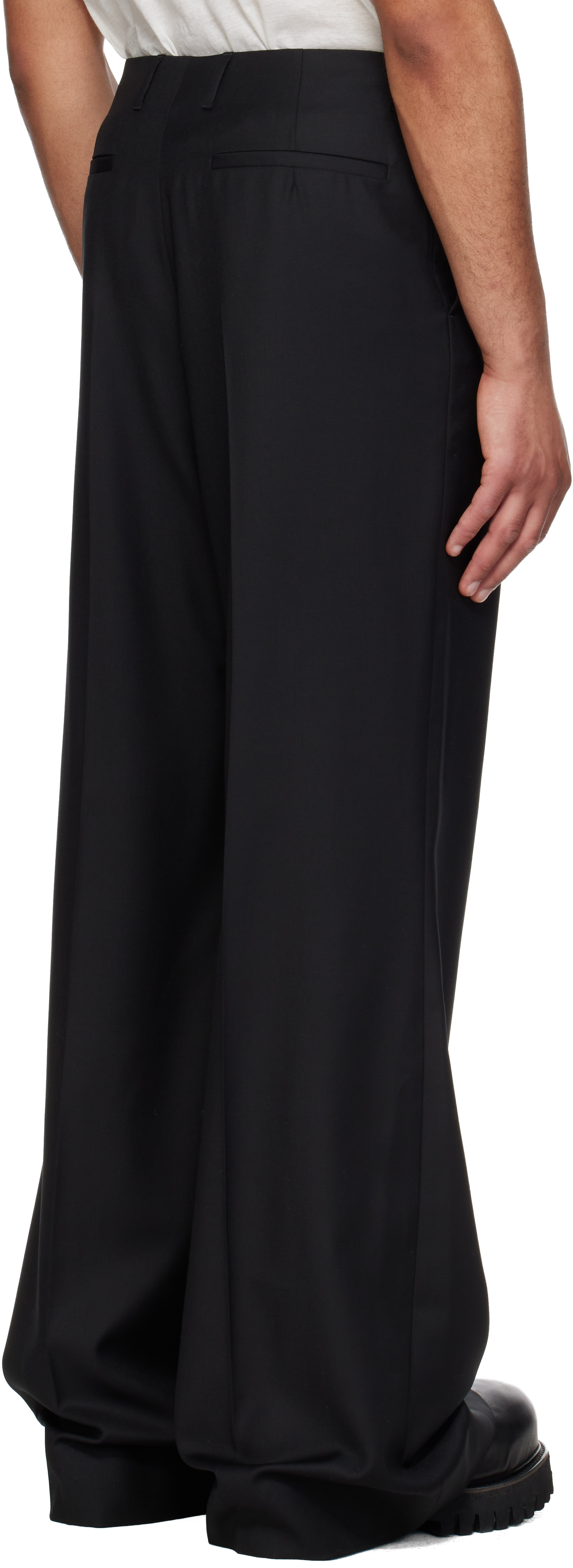 Black Wool Trousers