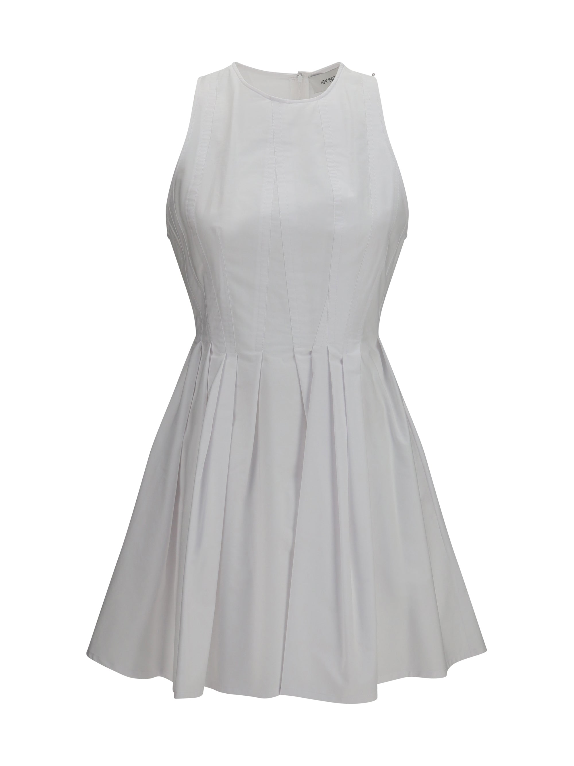 Sleeveless Cotton Dress — White