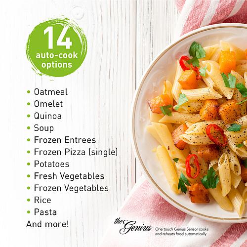 1.2 Cu.Ft. 1200W Genius Sensor Countertop/Built-In Microwave