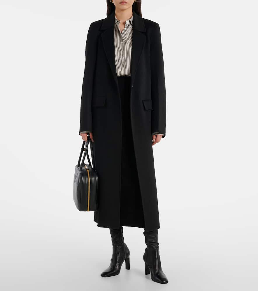Edwina high-rise suede midi skirt