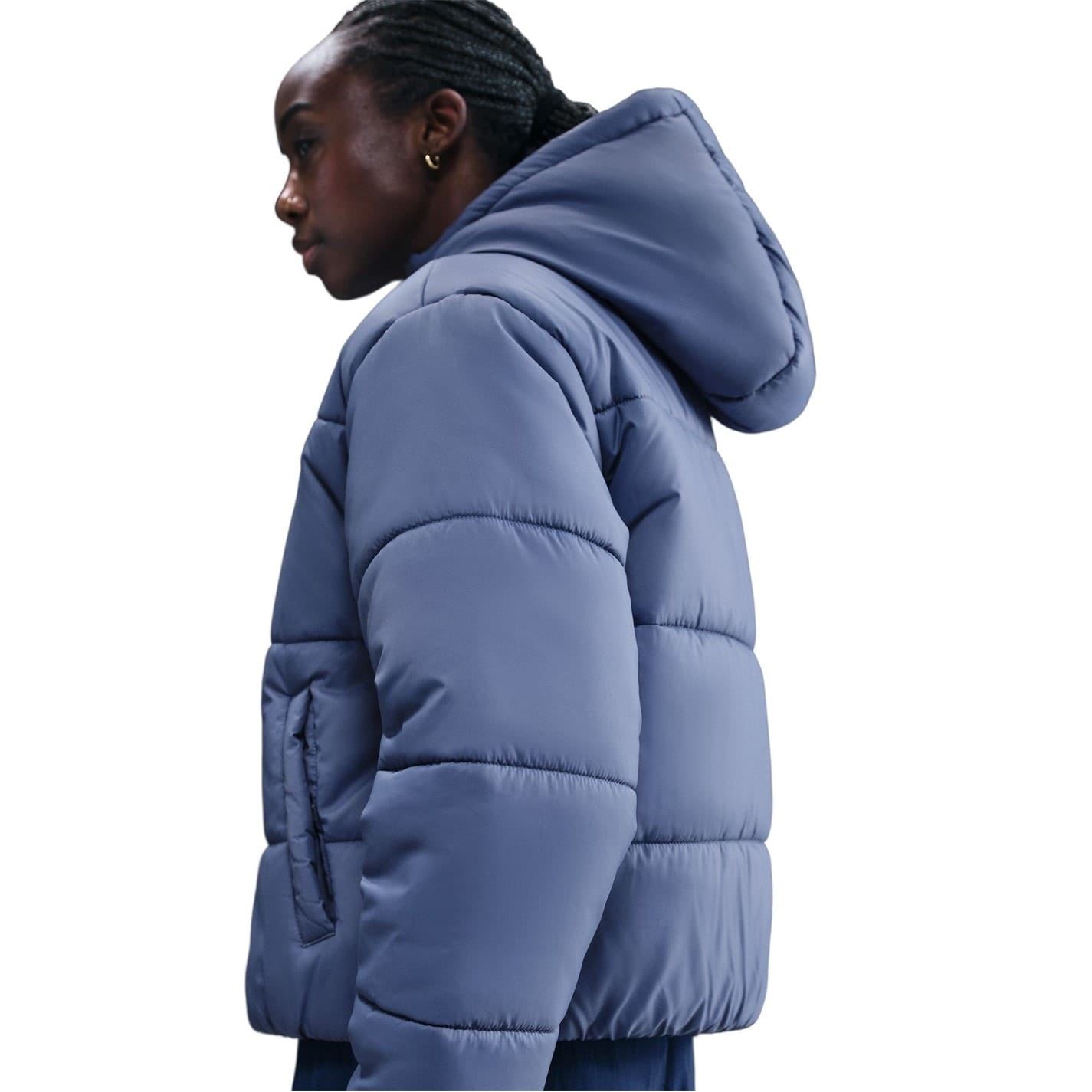 Nike Womens Sportswear Classic Puffer Jacket in Indigo/White