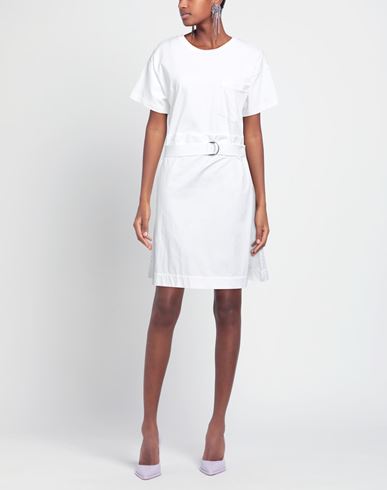 Woman Mini dress White Size S Cotton