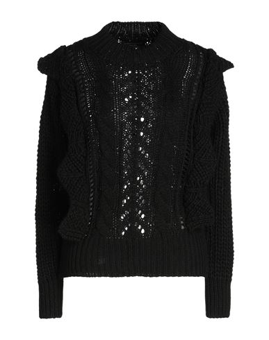 Woman Turtleneck Black Size ONESIZE Acrylic, Viscose, Wool, Alpaca wool