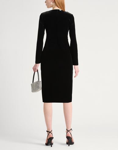 Woman Midi dress Black Size M Polyester, Elastane