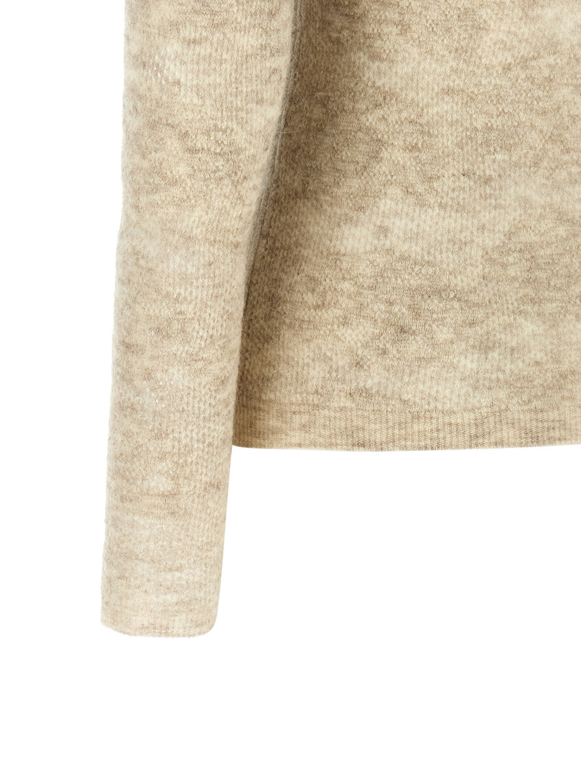 Brunello Cucinelli - flower lace knit silk alpaca sweater