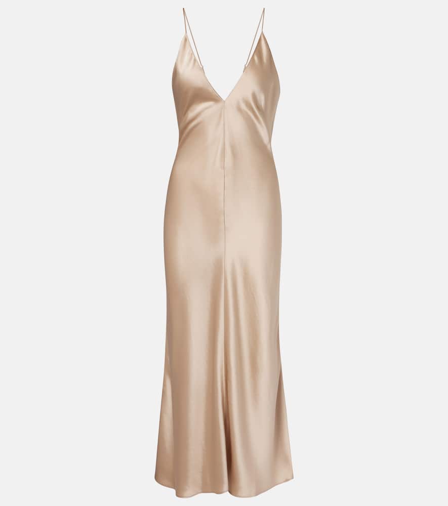 Barb satin slip dress