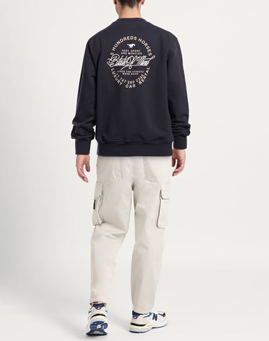 Man Sweatshirt Navy Size L Cotton