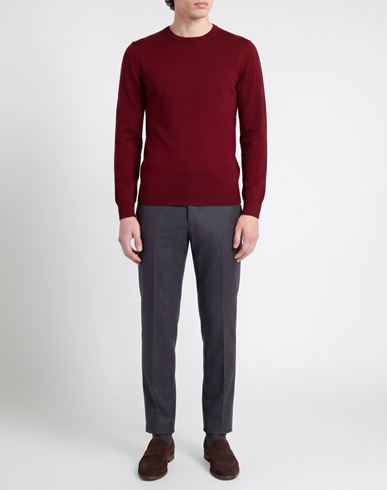 Man Sweater Brick Size 34 Wool