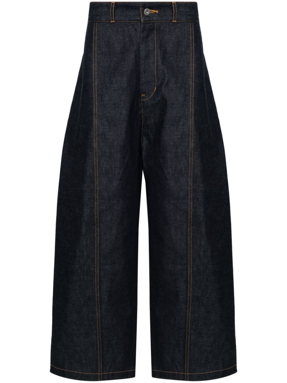 Seam-detail wide-leg jeans - Blue