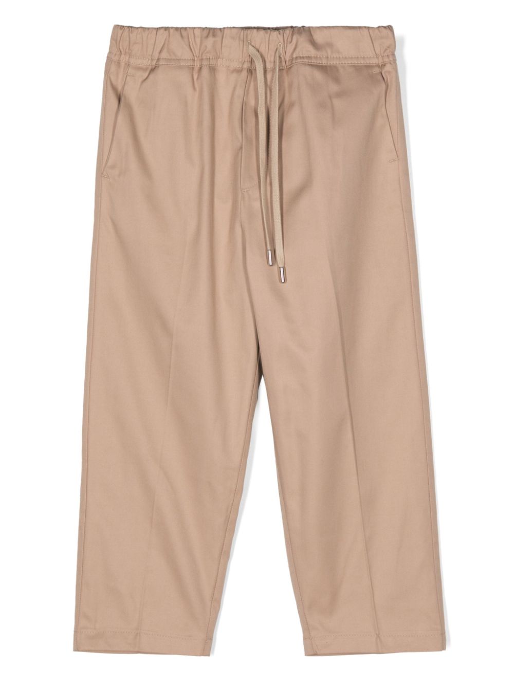 Drawstring cotton trousers - Neutrals