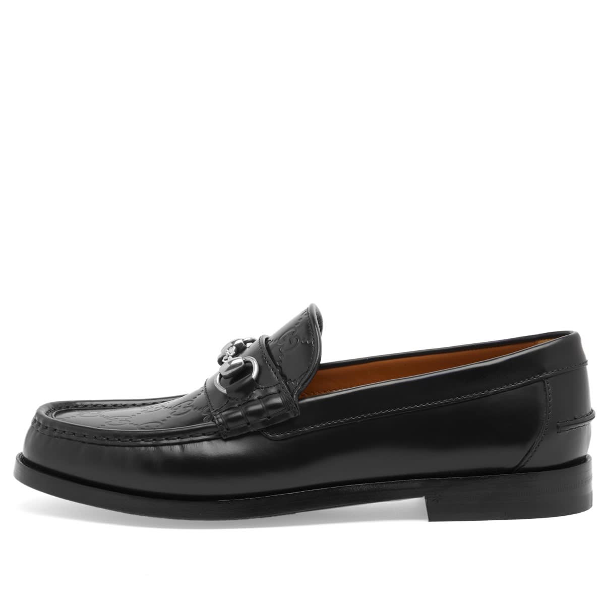 Men's Kaveh GG Embossed Bit Loafer in Black