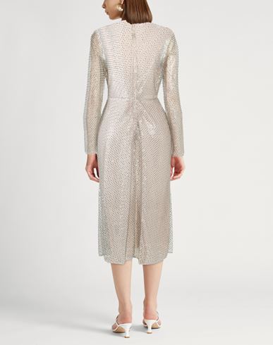 Woman Midi dress Grey Size 6 Polyester