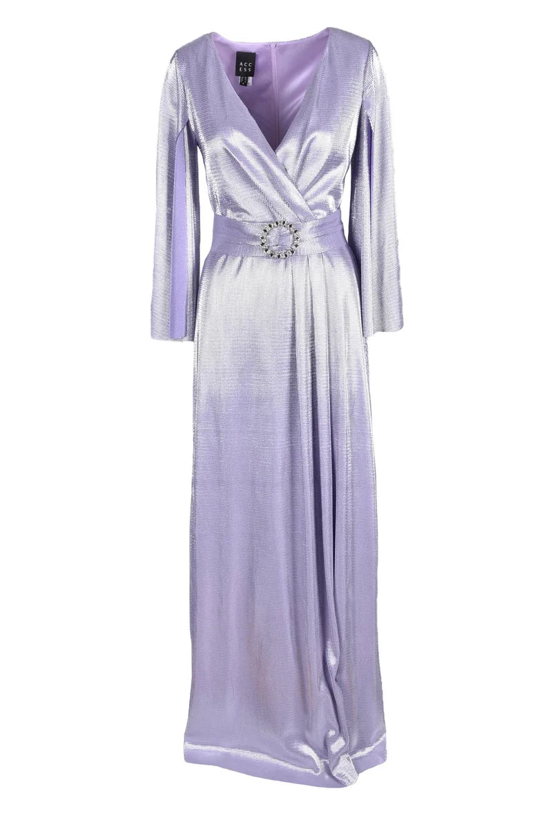 Maxi Dress with Zipper - Purple
