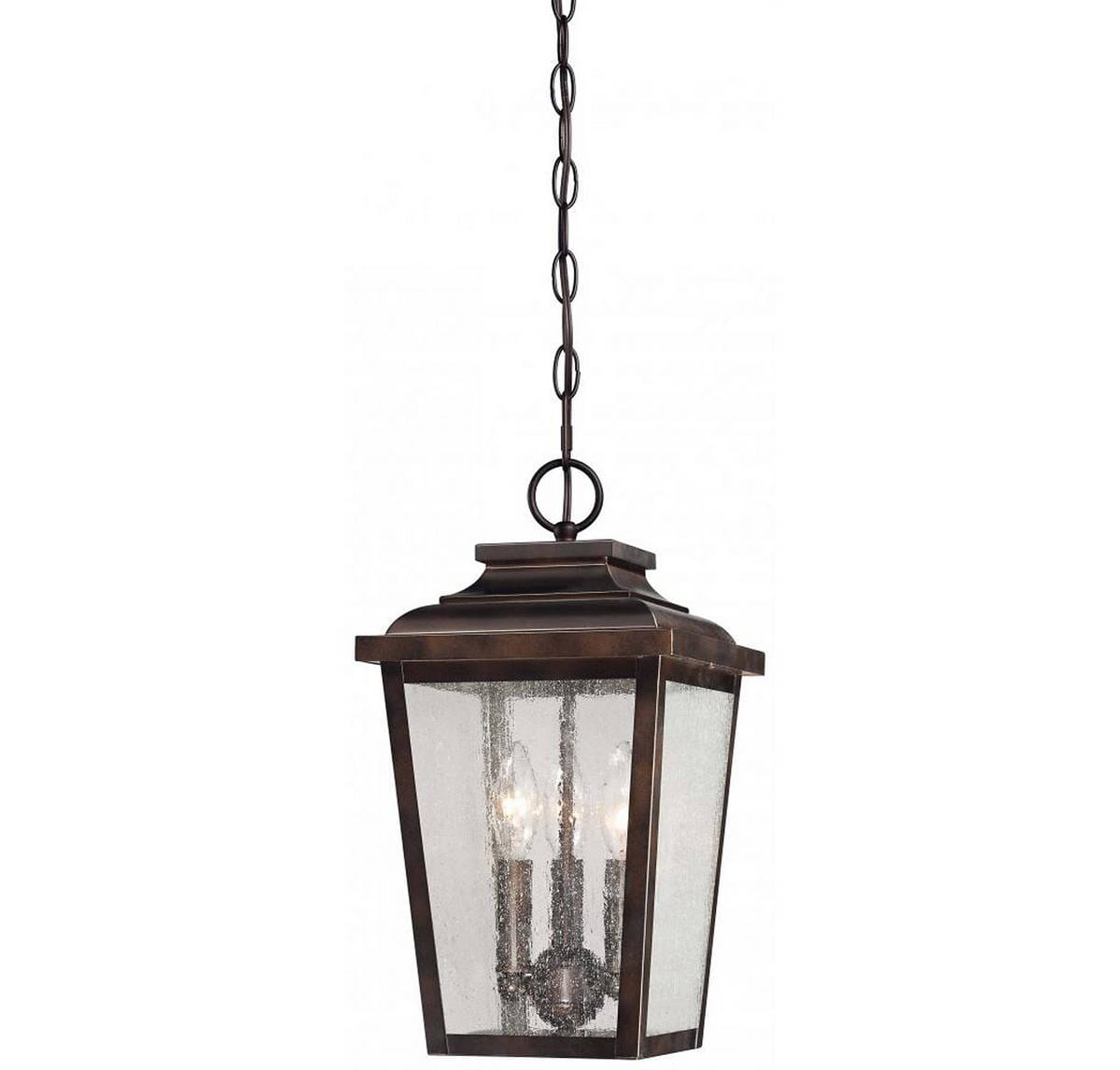 Irvington Manor 3-Light 16" Outdoor Hanging Light in Chelesa Bronze