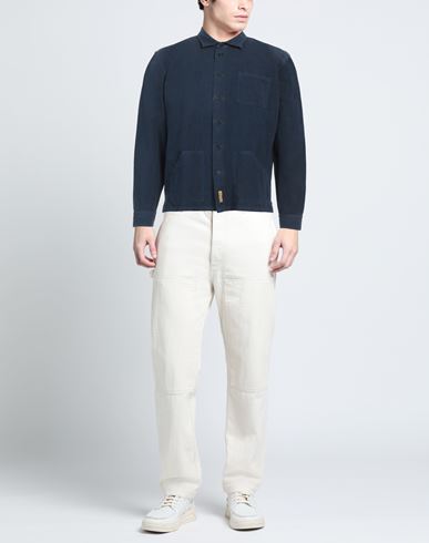 B. d.baggies Man Shirt Midnight blue Size S Cotton, Linen