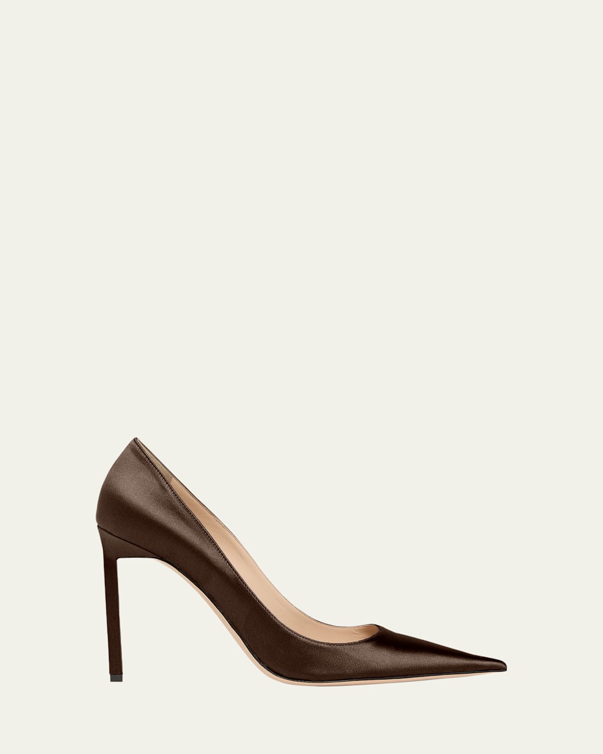 85mm Betty Satin Pointed-Toe Pumps