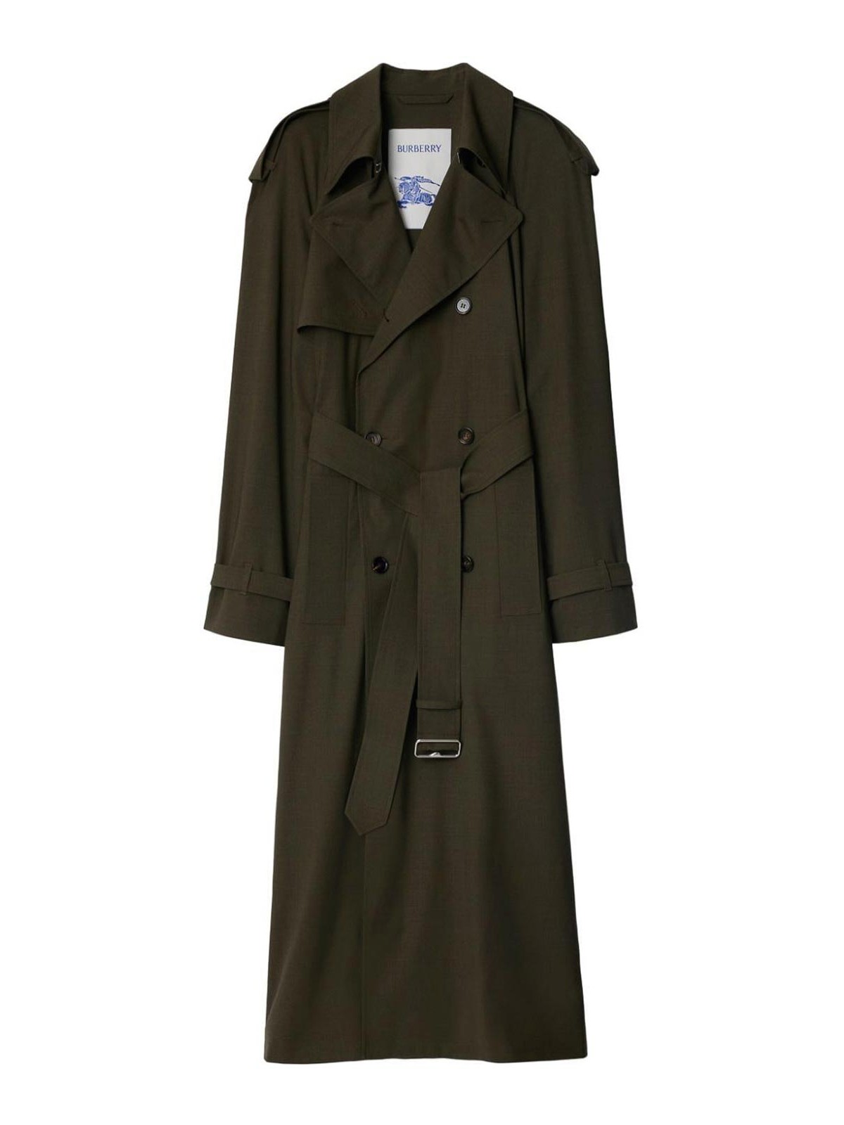 Belted double-breasted trench coat - Brown