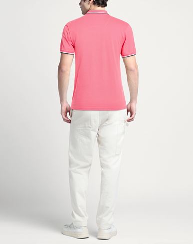 Man Polo shirt Coral Size M Cotton