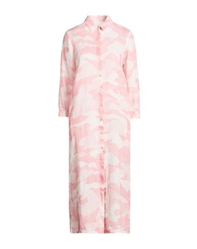 Woman Midi dress Pink Size 4 Linen