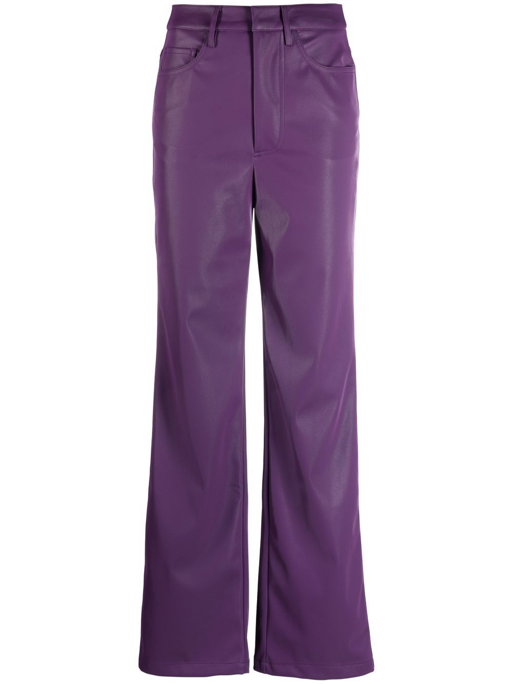 High-waist straight-leg trousers - Purple