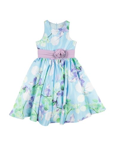 Kid Girl Kids' dress Sky blue Size 12 Polyester, Elastane