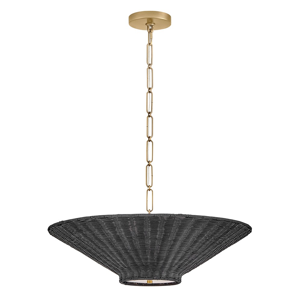 Lacquered Brass LED Chandelier from the Delia Collection