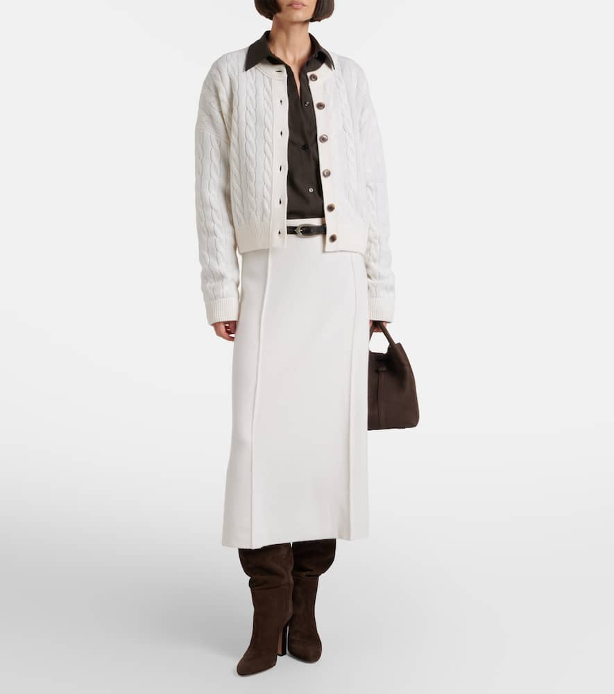 Cassie cable-knit cashmere cardigan