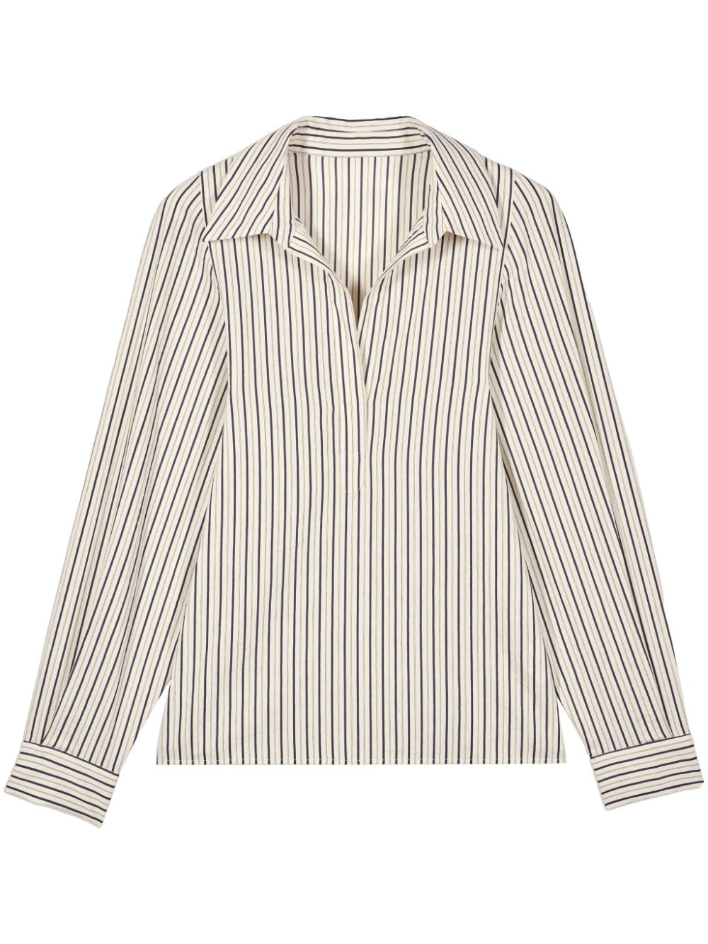 Felicia striped cotton-blend shirt - Black