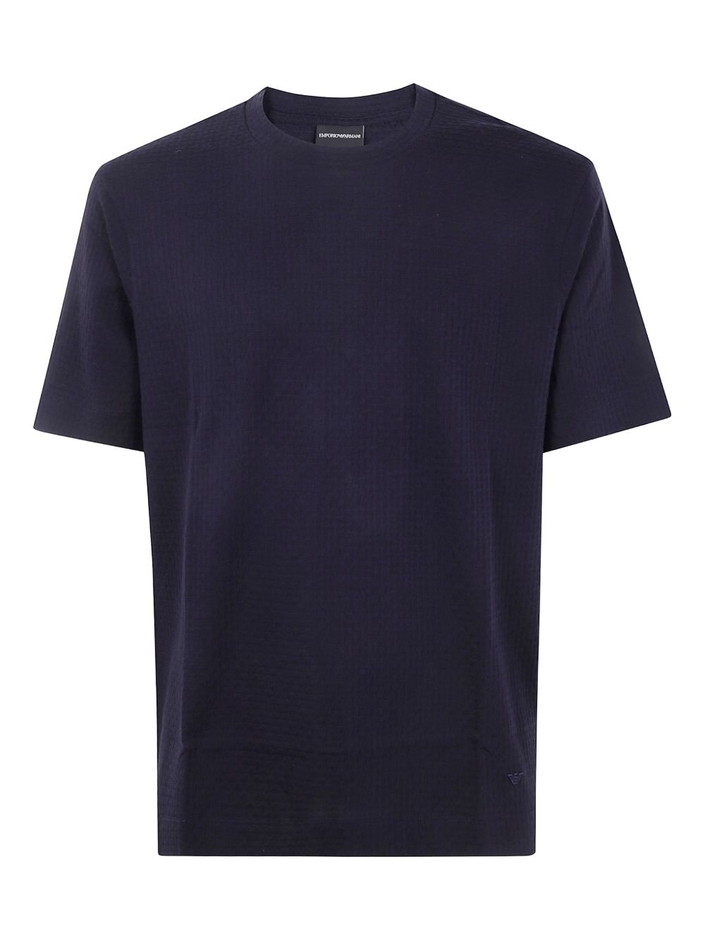 Textured cotton T-shirt - Blue