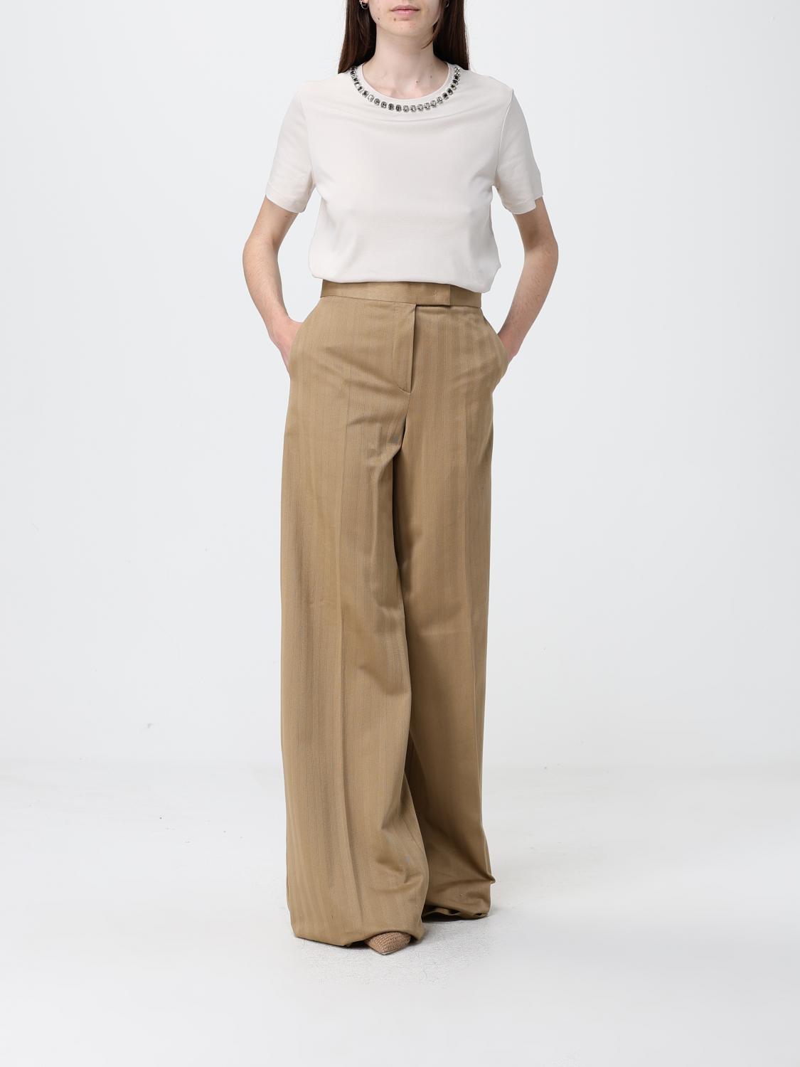 Pants Woman color Beige