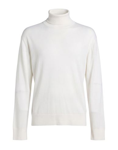 Man Turtleneck Ivory Size 42 Merino Wool, Cashmere