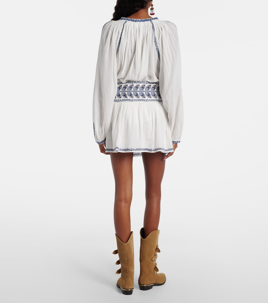 Picadilia embroidered cotton miniskirt