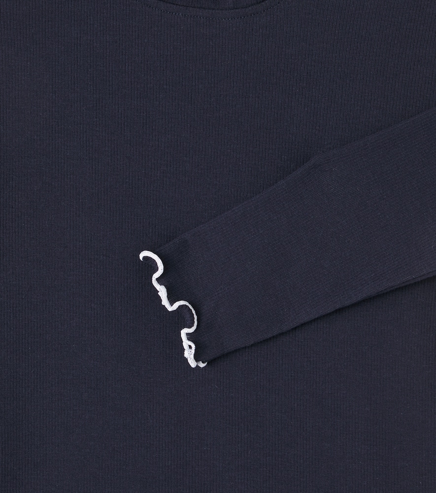Cotton-blend jersey top