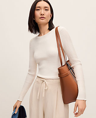 Ann Taylor Weekend Textured Stitch Sweater