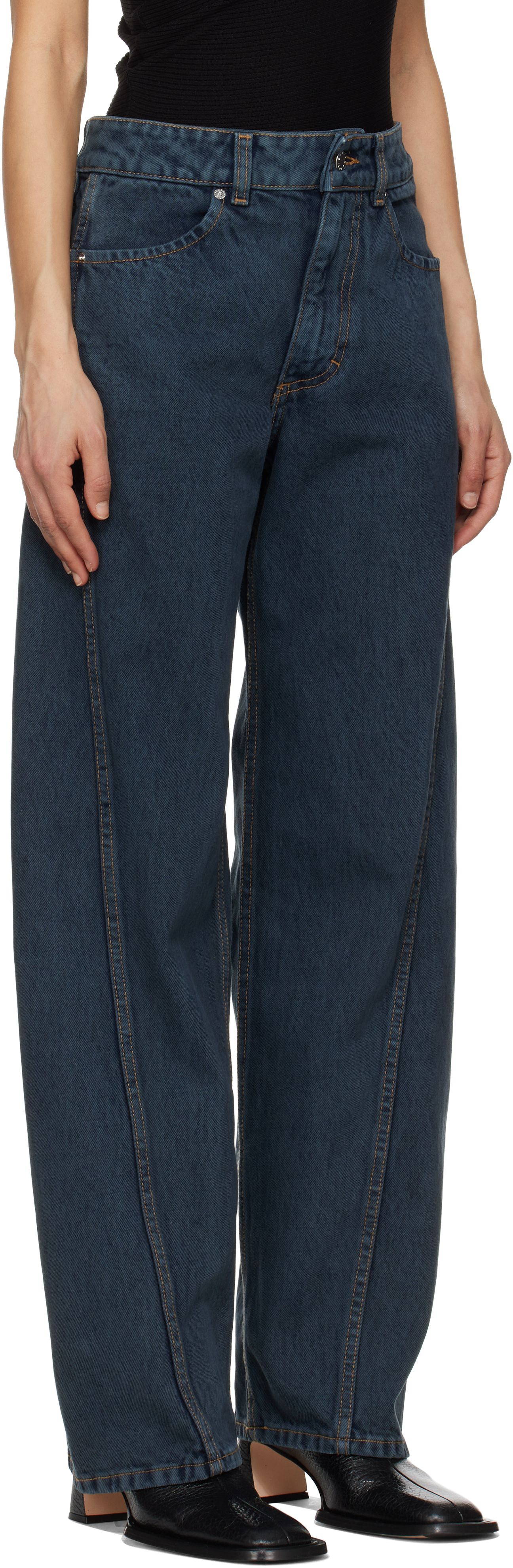 Eckhaus Latta Blue Bend Jeans