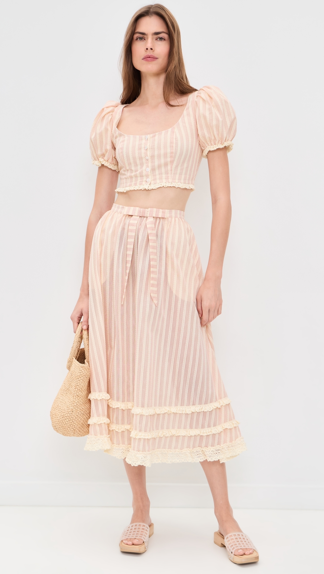 Naomi Midi Skirt Red
