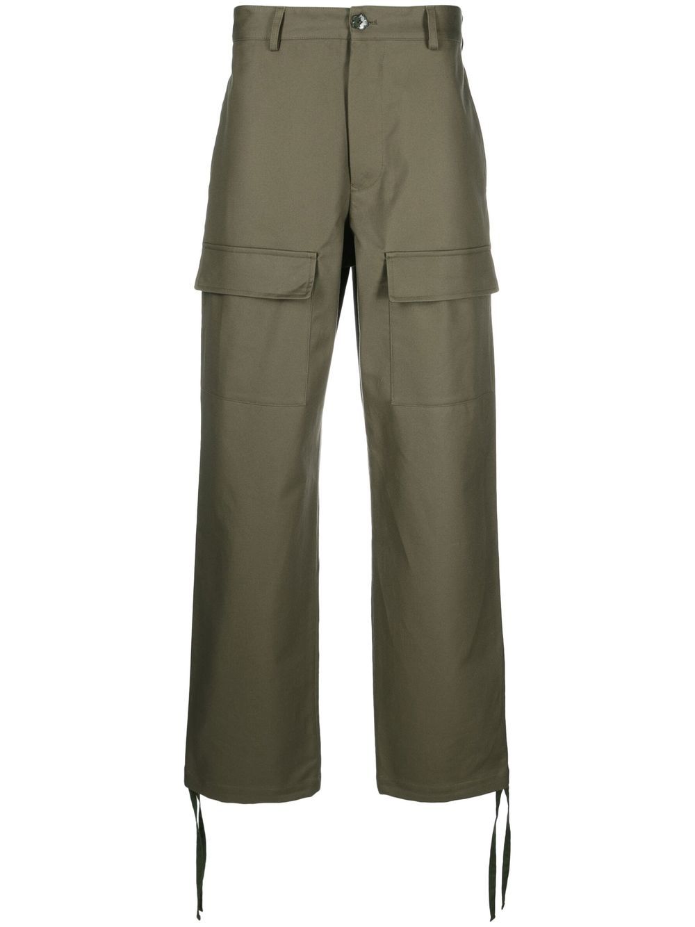 Straight-leg cargo trousers - Green