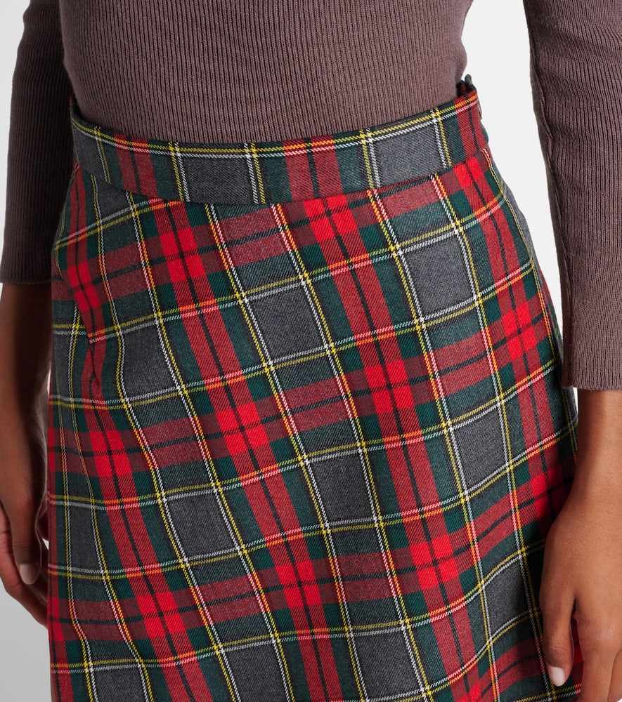 Infinity plaid virgin wool miniskirt