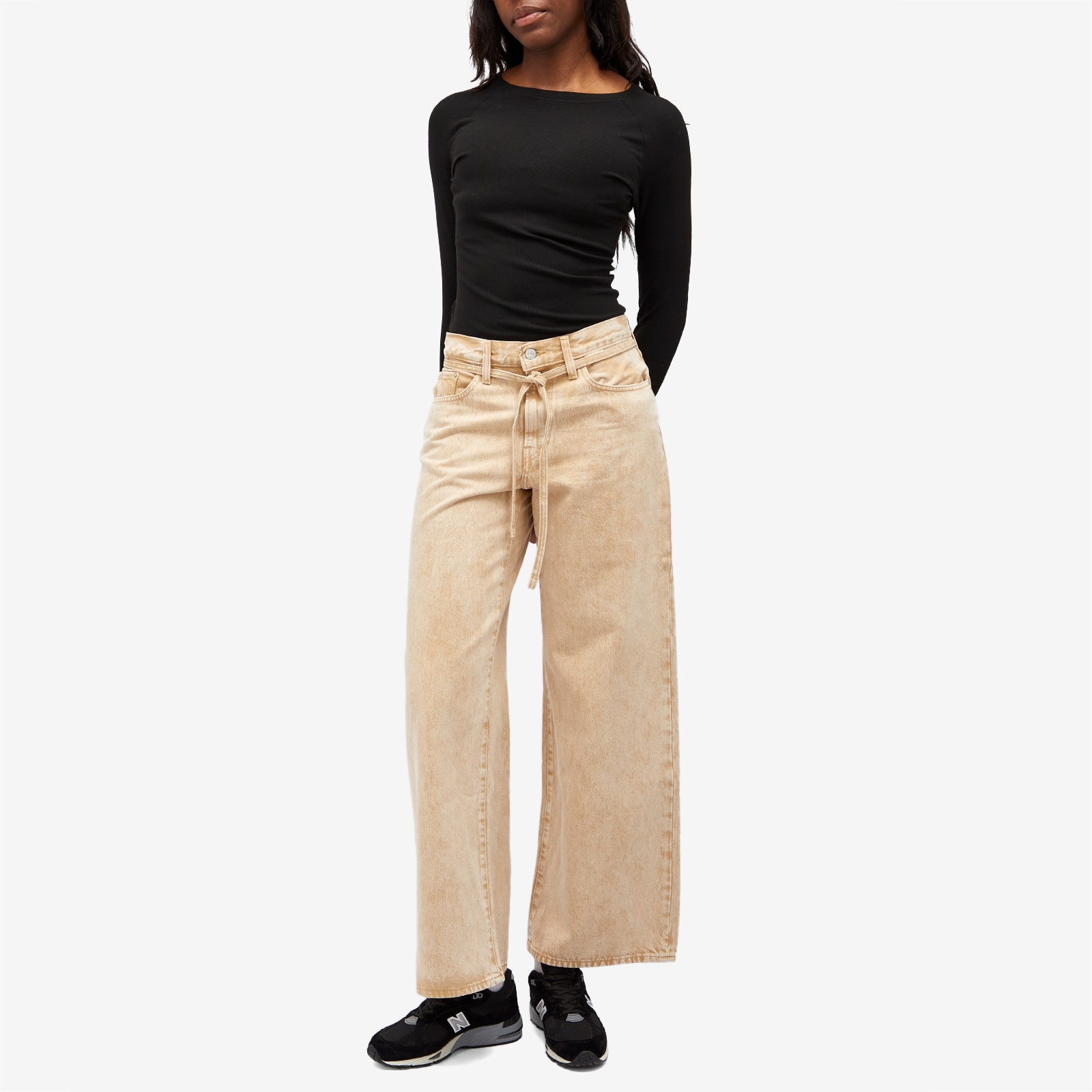 Women's Straight Leg Jeans in Khaki